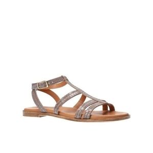 Bella Vita Ira-Italy Flat Strappy Sandal Gray Size 12 WW